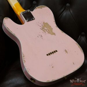 Fender Custom Shop 1962 Telecaster Custom Rosewood Slab Board Hand-Wound Pickups Heavy Relic Shell Pink - Image 12