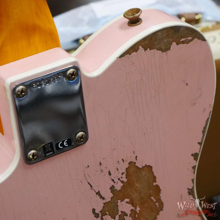 Fender Custom Shop 1962 Telecaster Custom Rosewood Slab Board Hand-Wound Pickups Heavy Relic Shell Pink - Image 13