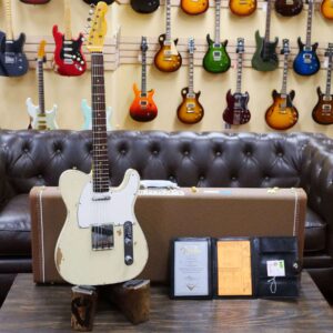 Fender Custom Shop 1962 Telecaster Custom Rosewood Slab Board Hand-Wound Pickups Relic Vintage White - Image 6