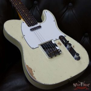 Fender Custom Shop 1962 Telecaster Custom Rosewood Slab Board Hand-Wound Pickups Relic Vintage White - Image 8