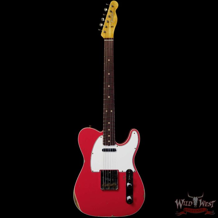 Fender Custom Shop 1962 Telecaster Custom Rosewood Slab Board Hand-Wound Pickups Relic Fiesta Red - Image 3