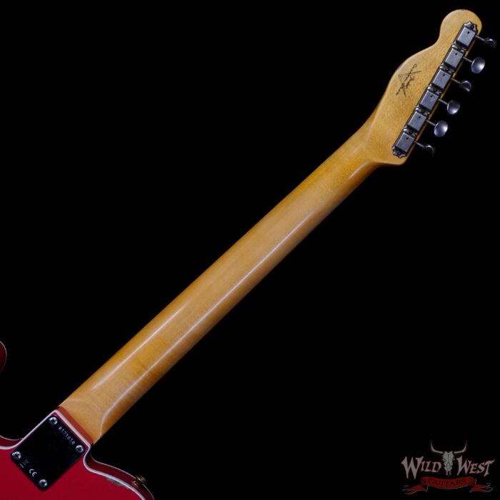 Fender Custom Shop 1962 Telecaster Custom Rosewood Slab Board Hand-Wound Pickups Relic Fiesta Red - Image 5