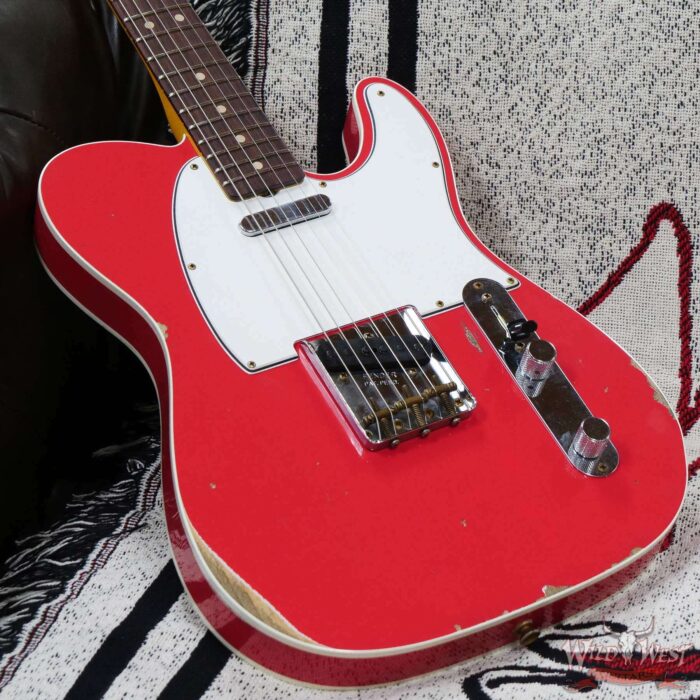 Fender Custom Shop 1962 Telecaster Custom Rosewood Slab Board Hand-Wound Pickups Relic Fiesta Red - Image 8