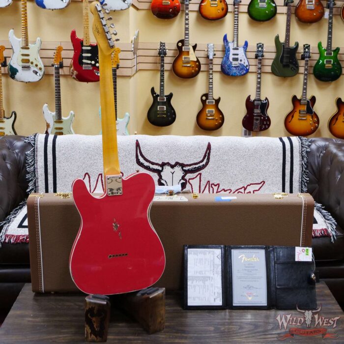 Fender Custom Shop 1962 Telecaster Custom Rosewood Slab Board Hand-Wound Pickups Relic Fiesta Red - Image 9