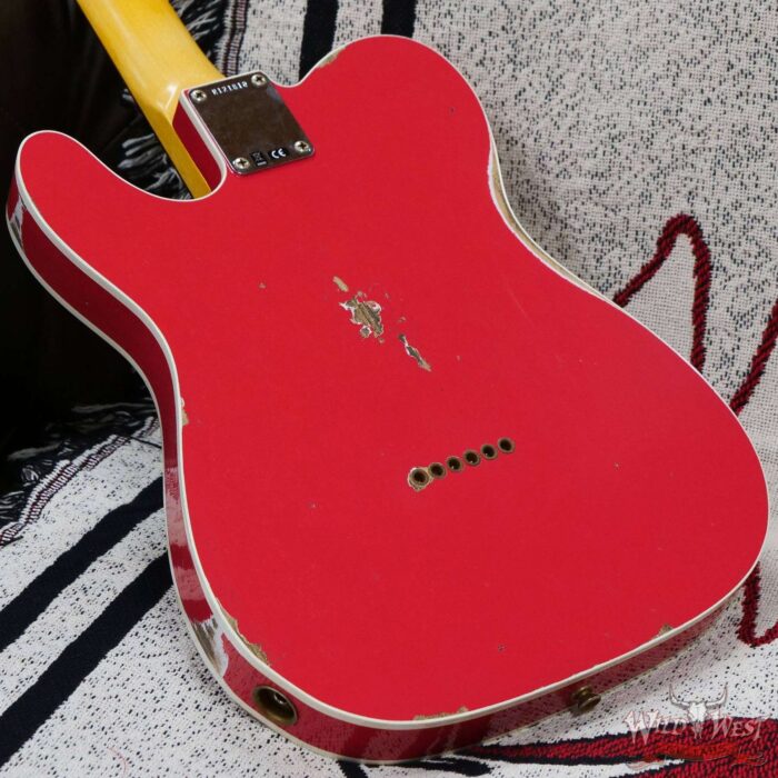 Fender Custom Shop 1962 Telecaster Custom Rosewood Slab Board Hand-Wound Pickups Relic Fiesta Red - Image 11