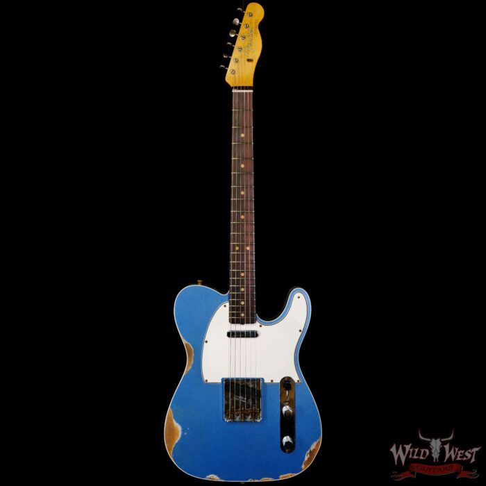 Fender Custom Shop 1962 Telecaster Custom Rosewood Slab Board Hand-Wound Pickups Relic Lake Placid Blue - Image 3