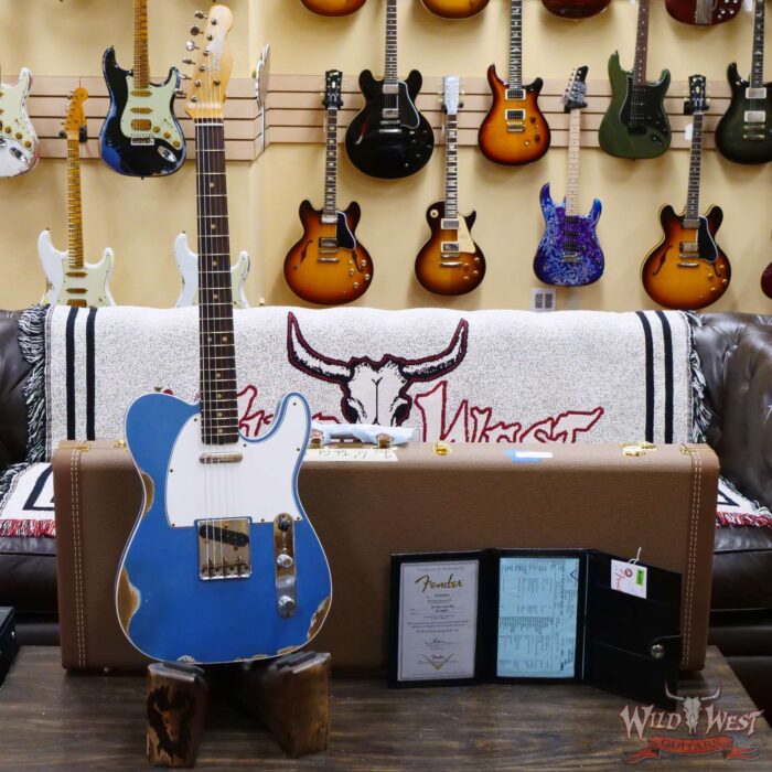 Fender Custom Shop 1962 Telecaster Custom Rosewood Slab Board Hand-Wound Pickups Relic Lake Placid Blue - Image 6