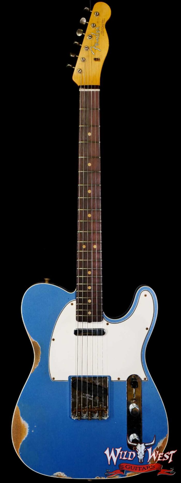 Fender Custom Shop 1962 Telecaster Custom Rosewood Slab Board Hand-Wound Pickups Relic Lake Placid Blue - Image 1