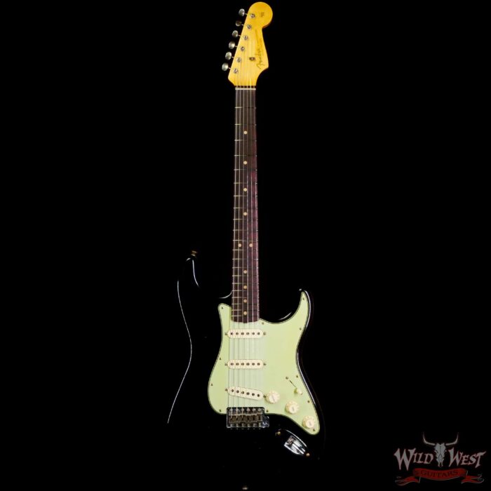 Fender Custom Shop 1963 Stratocaster Hand-Wound Pickups Journeyman Relic Black - Image 3