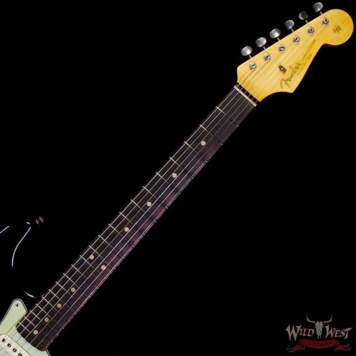 Fender Custom Shop 1963 Stratocaster Hand-Wound Pickups Journeyman Relic Black - Image 4