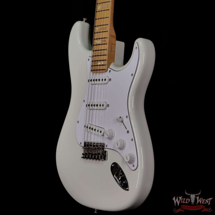 Fender Custom Shop 1969 Stratocaster Maple Board Block Inlay Reverse Headstock Hand-Wound Pickups NOS Olympic White (Blemish) - Image 2