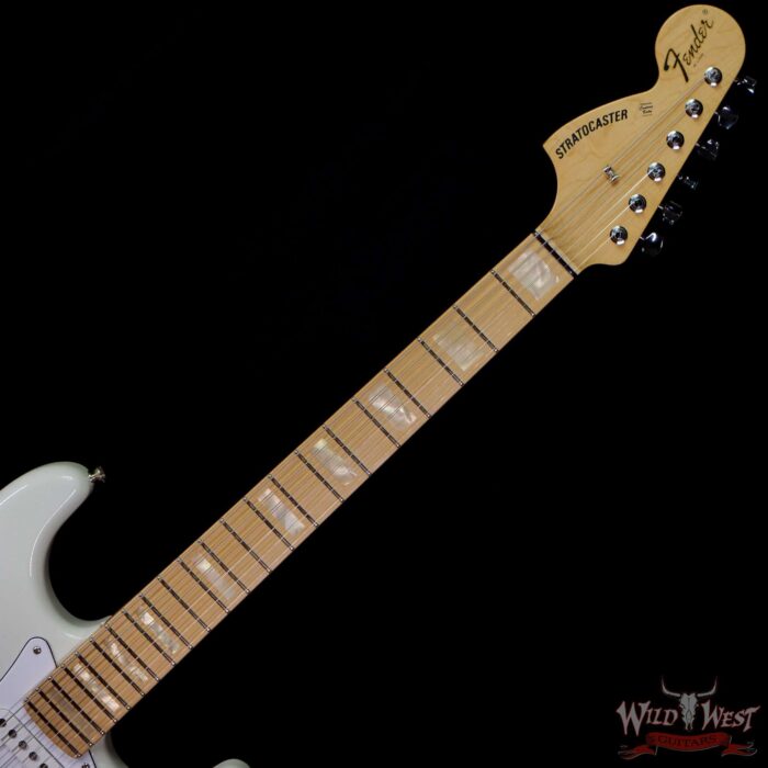 Fender Custom Shop 1969 Stratocaster Maple Board Block Inlay Reverse Headstock Hand-Wound Pickups NOS Olympic White (Blemish) - Image 4