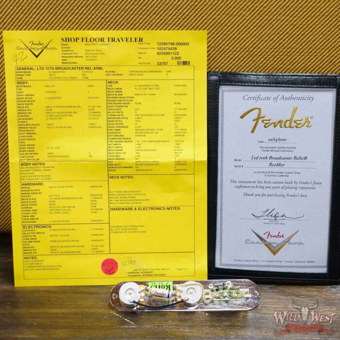 Fender Custom Shop Limited 70th Anniversary Broadcaster (Telecaster) Relic Nocaster Blonde R108827 - Image 13
