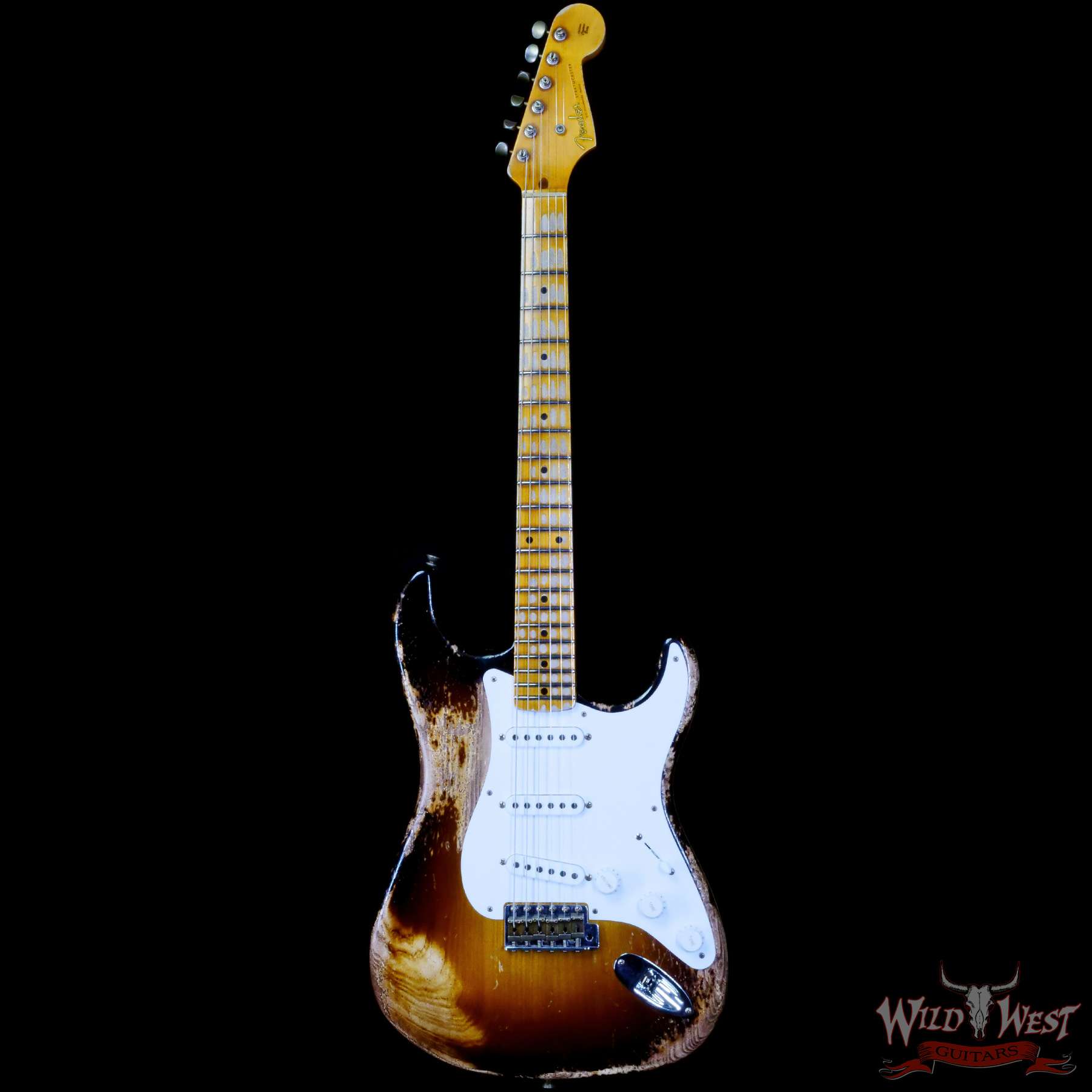fendercs-70th1954strat-shr-xn4395-c1__wwg-1.jpg Fender Custom Shop Limited Edition 70th Anniversary 1954 Stratocaster Super Heavy Relic Wide Fade 2 Tone Sunburst 7.85 LBS - Image 3