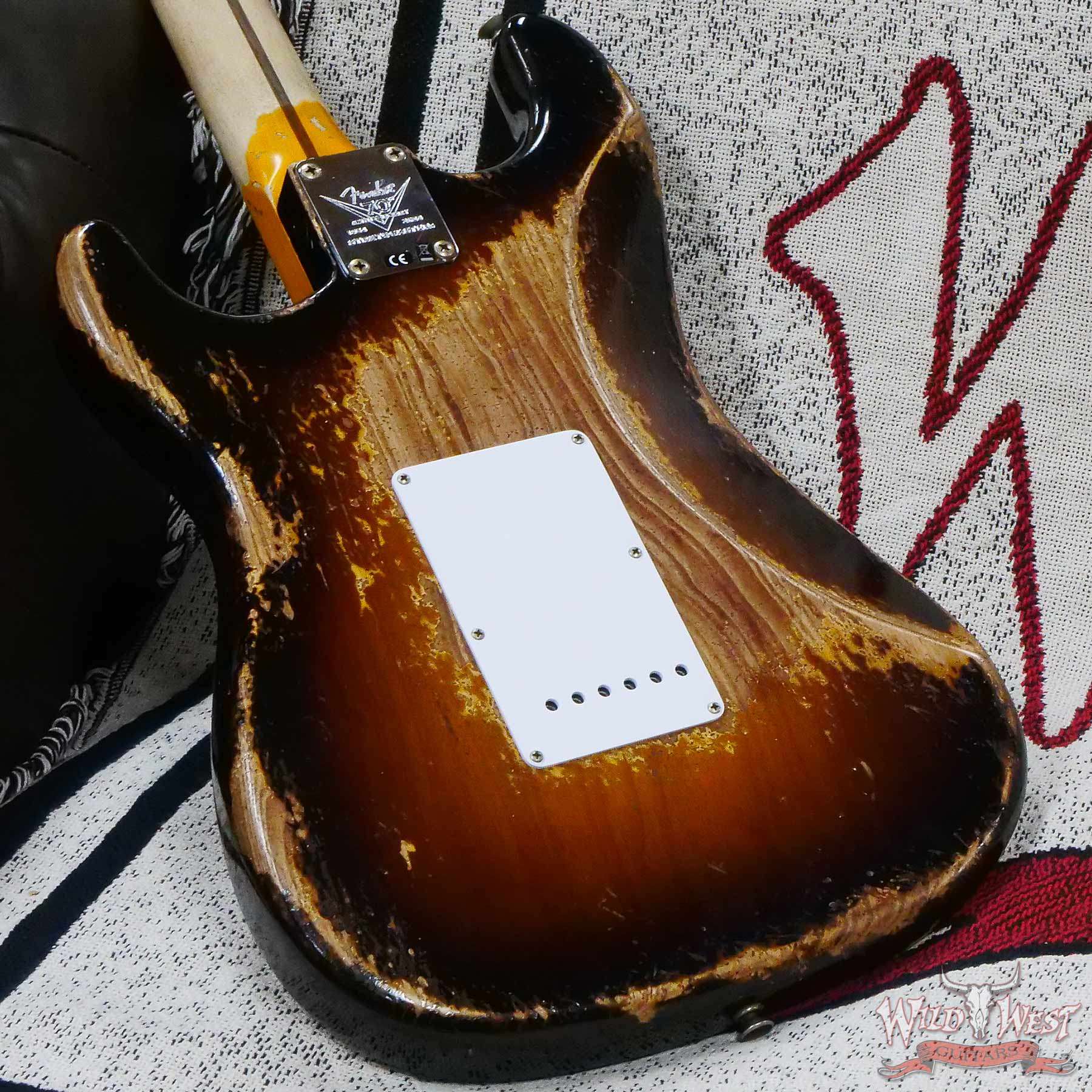 fendercs-70th1954strat-shr-xn4395-d7__wwg-1.jpg Fender Custom Shop Limited Edition 70th Anniversary 1954 Stratocaster Super Heavy Relic Wide Fade 2 Tone Sunburst 7.85 LBS - Image 12