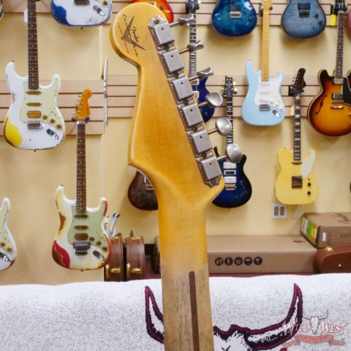 Fender Custom Shop Limited Edition 70th Anniversary 1954 Stratocaster Heavy Relic Wide Fade 2 Tone Sunburst 7.65 LBS - Image 11