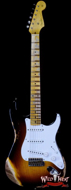 Fender Custom Shop Limited Edition 70th Anniversary 1954 Stratocaster Heavy Relic Wide Fade 2 Tone Sunburst 7.65 LBS