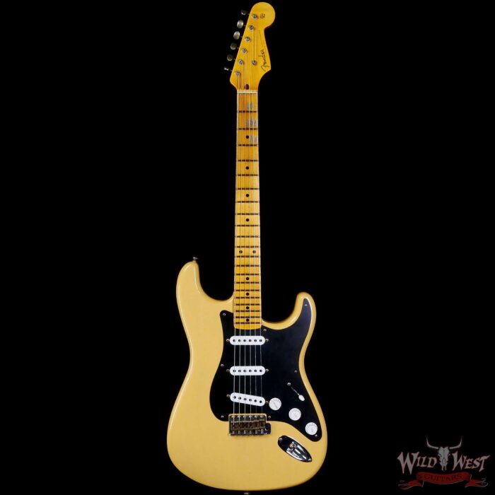 Fender Custom Shop Limited Edition 70th Anniversary 1954 Stratocaster Journeyman Relic Nocaster Blonde with Black Pickguard 7.50 LBS - Image 3