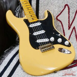 Fender Custom Shop Limited Edition 70th Anniversary 1954 Stratocaster Journeyman Relic Nocaster Blonde with Black Pickguard 7.50 LBS - Image 8