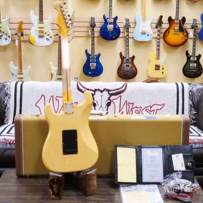 Fender Custom Shop Limited Edition 70th Anniversary 1954 Stratocaster Journeyman Relic Nocaster Blonde with Black Pickguard 7.50 LBS - Image 10