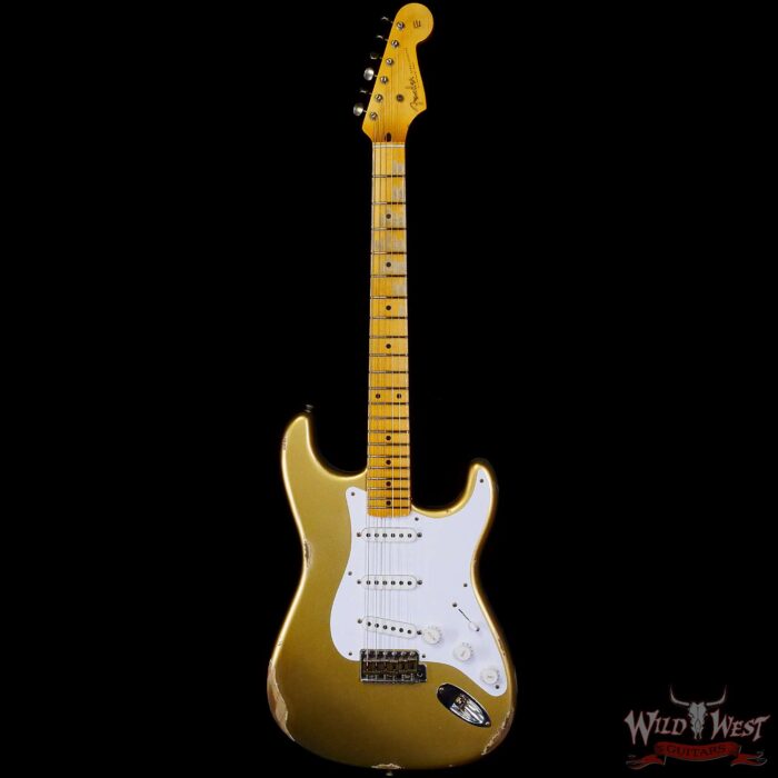 Fender Custom Shop Limited Edition 70th Anniversary 1954 Stratocaster Relic Aztec Gold 7.30 LBS - Image 3