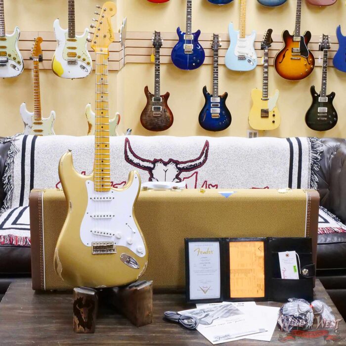 Fender Custom Shop Limited Edition 70th Anniversary 1954 Stratocaster Relic Aztec Gold 7.30 LBS - Image 6