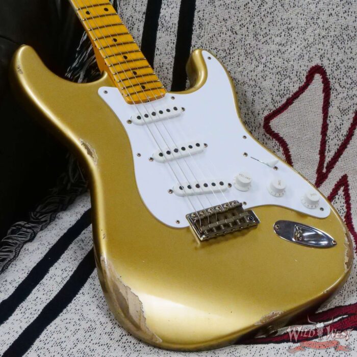 Fender Custom Shop Limited Edition 70th Anniversary 1954 Stratocaster Relic Aztec Gold 7.30 LBS - Image 8
