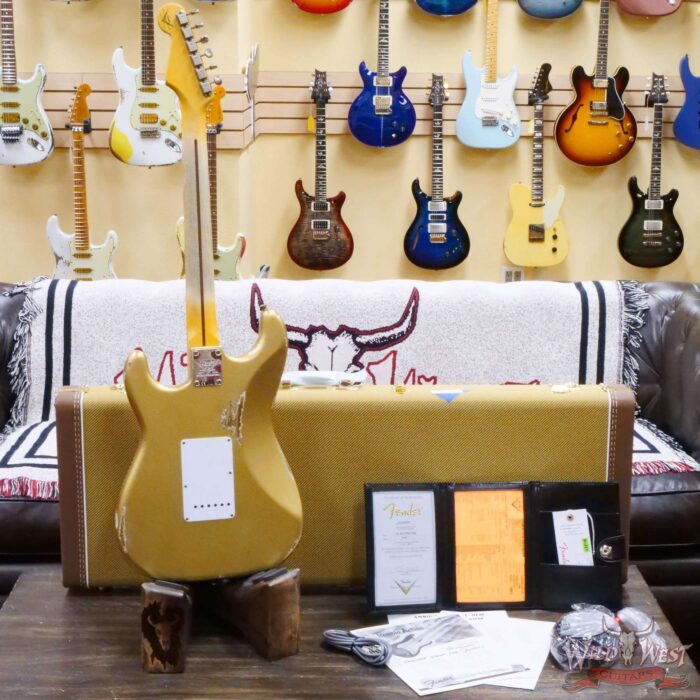 Fender Custom Shop Limited Edition 70th Anniversary 1954 Stratocaster Relic Aztec Gold 7.30 LBS - Image 10