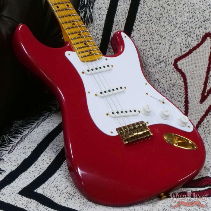 Fender Custom Shop Limited Edition 70th Anniversary 1954 Hardtail Stratocaster Journeyman Relic Dakota Red with Gold Hardware 6.90 LBS - Image 8