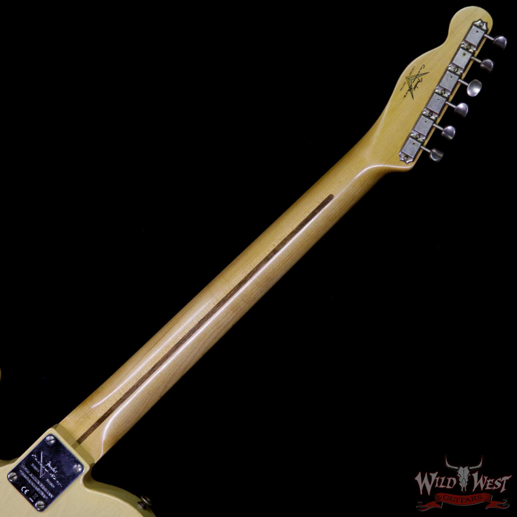 fendercs-70thboardcaster-r104453-nb__wwg.jpg Fender Custom Shop Limited Edition 70th Anniversary Broadcaster (Telecaster) Journeyman Relic Nocaster Blonde R104453 - Image 5