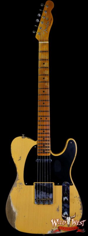 Fender Custom Shop 70th Anniversary Broadcaster Heavy Relic Aged Nocaster Blonde Hand-Wound Pickups R106066