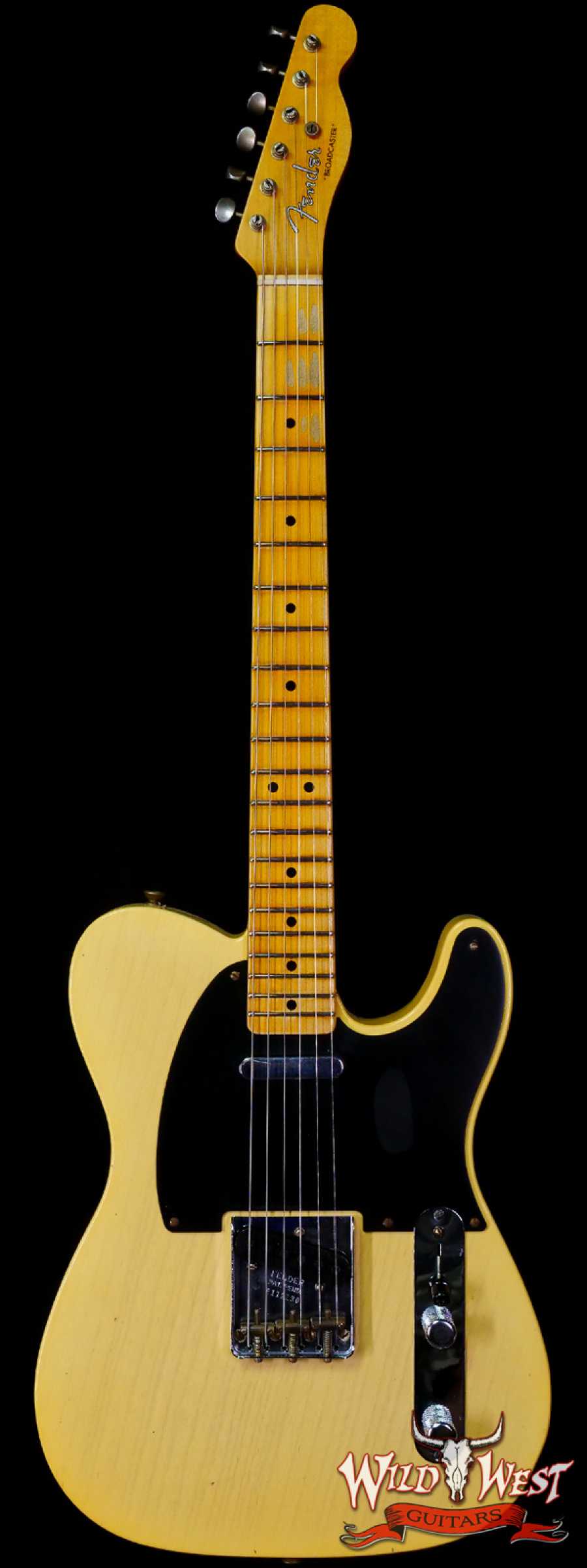 fendercs-70thbroadcaster-jrnm-r112130-main__wwg_large.jpg Fender Custom Shop Limited Edition 70th Anniversary Broadcaster (Telecaster) Jorneyman Relic Nocaster Blonde R112130 - Image 1