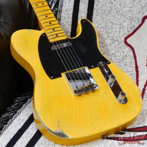 Fender Custom Shop Limited 70th Anniversary Broadcaster (Telecaster) Relic Nocaster Blonde 7.05 LBS - Image 8