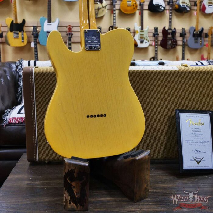 Fender Custom Shop Limited Edition 70th Anniversary Broadcaster (Telecaster) Jorneyman Relic Nocaster Blonde R112329 - Image 13
