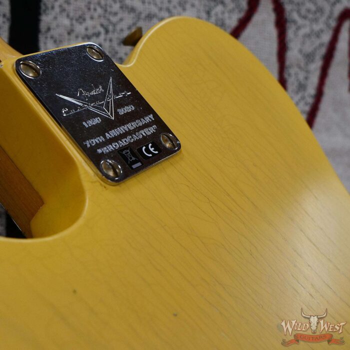 Fender Custom Shop Limited Edition 70th Anniversary Broadcaster (Telecaster) Jorneyman Relic Nocaster Blonde R112329 - Image 14