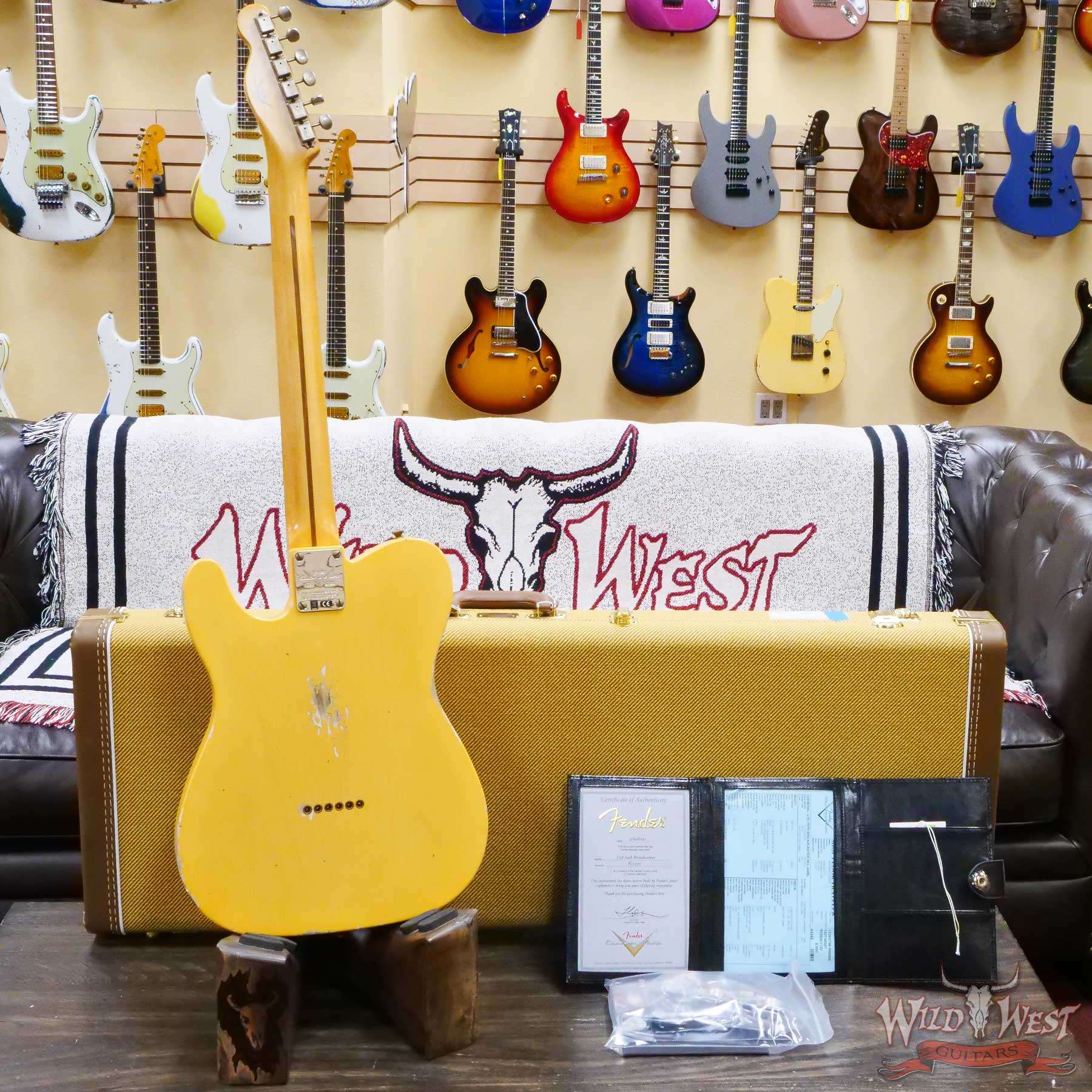 fendercs-70thbroadcaster-r113501-d5__wwg.jpg Fender Custom Shop Limited Edition 70th Anniversary Broadcaster (Telecaster) Relic Nocaster Blonde R113501 - Image 10