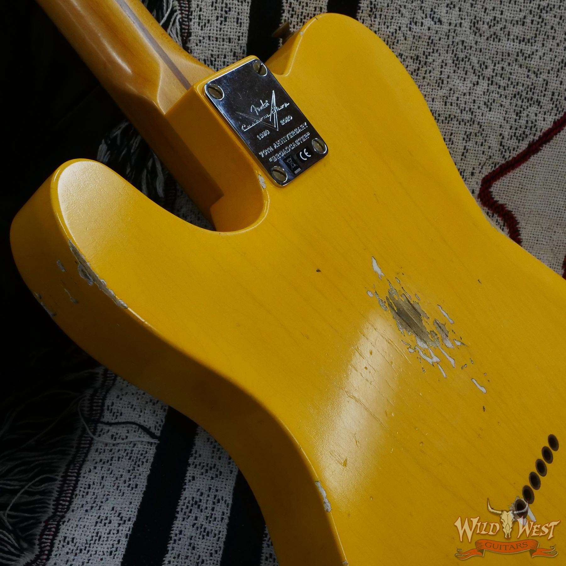 fendercs-70thbroadcaster-r113501-d8__wwg.jpg Fender Custom Shop Limited Edition 70th Anniversary Broadcaster (Telecaster) Relic Nocaster Blonde R113501 - Image 13
