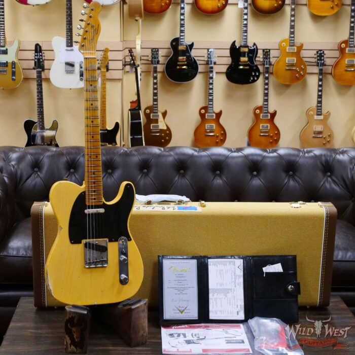 Fender Custom Shop Limited Edition 70th Anniversary Broadcaster (Telecaster) Relic Nocaster Blonde R104608 - Image 8