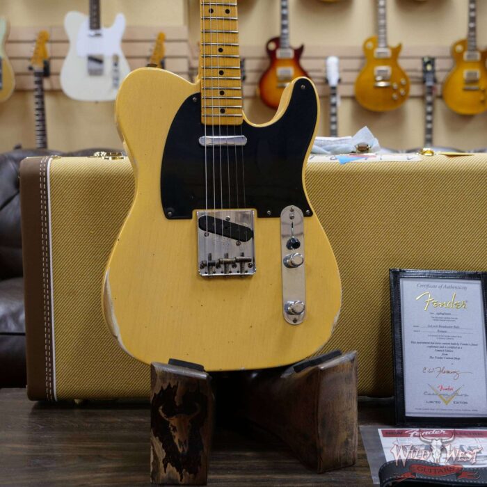 Fender Custom Shop Limited Edition 70th Anniversary Broadcaster (Telecaster) Relic Nocaster Blonde R105959 - Image 8