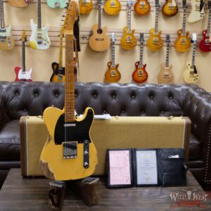 Fender Custom Shop 70th Anniversary Broadcaster Heavy Relic Aged Nocaster Blonde Hand-Wound Pickups R105823 - Image 6