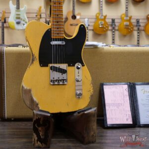 Fender Custom Shop 70th Anniversary Broadcaster Heavy Relic Aged Nocaster Blonde Hand-Wound Pickups R105823 - Image 8