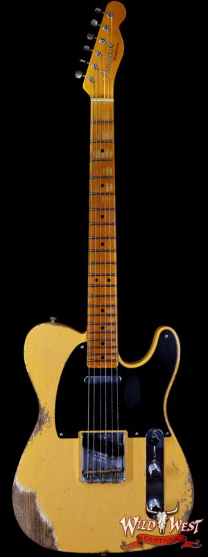 Fender Custom Shop 70th Anniversary Broadcaster Heavy Relic Aged Nocaster Blonde Hand-Wound Pickups R105823