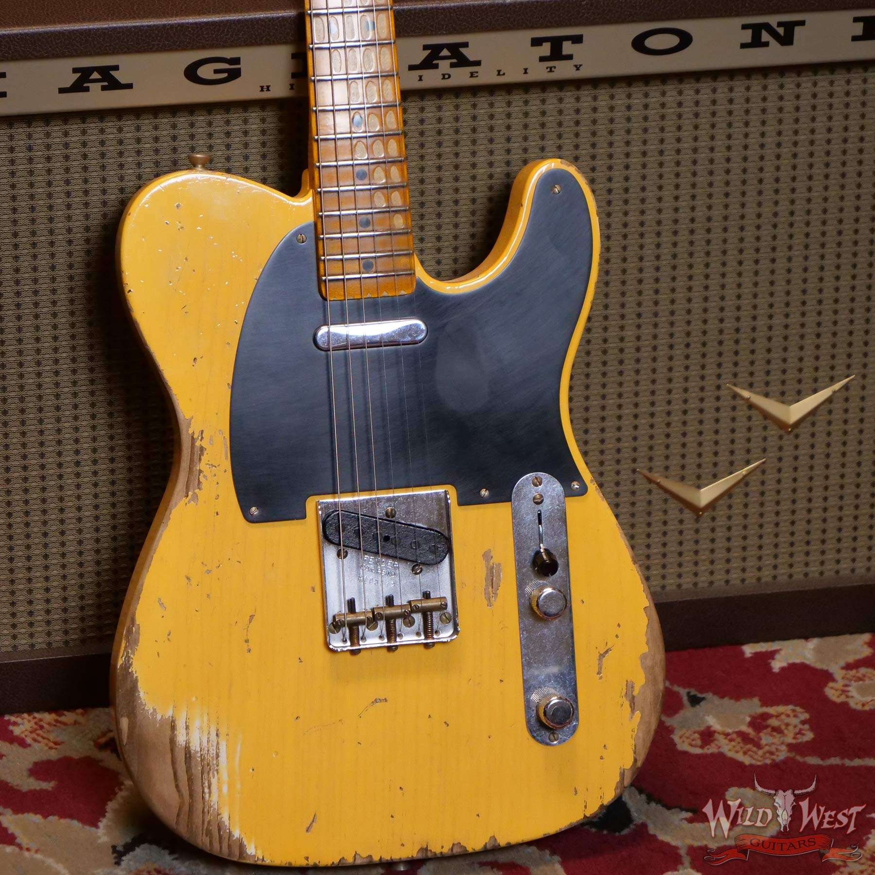 fendercs-70thbroadcasterhr-r105842-d2__wwg.jpg Fender Custom Shop 70th Anniversary Broadcaster Heavy Relic Aged Nocaster Blonde Hand-Wound Pickups R105842 - Image 8