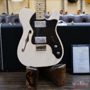 Fender Custom Shop Limited Edition ‘72 Telecaster Thinline HH Journeyman Relic Maple Neck Aged White Blonde - Image 8