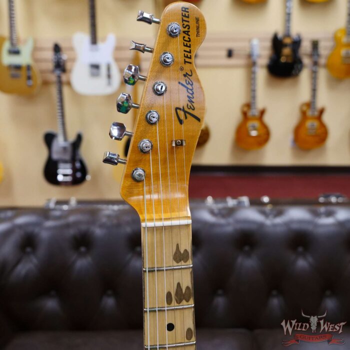 Fender Custom Shop Limited Edition ‘72 Telecaster Thinline HH Journeyman Relic Maple Neck Aged White Blonde - Image 7
