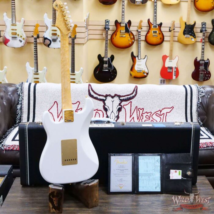 Fender Custom Shop Limited Edition 75th Anniversary Stratocaster 5A Birdseye Maple Neck Rosewood Fingerboard NOS Diamond White Pearl - Image 9