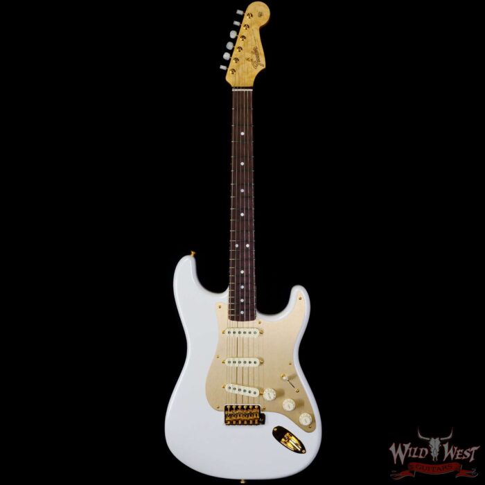 Fender Custom Shop Limited Edition 75th Anniversary Stratocaster 5A Birdseye Maple Neck Rosewood Fingerboard NOS Diamond White Pearl - Image 3