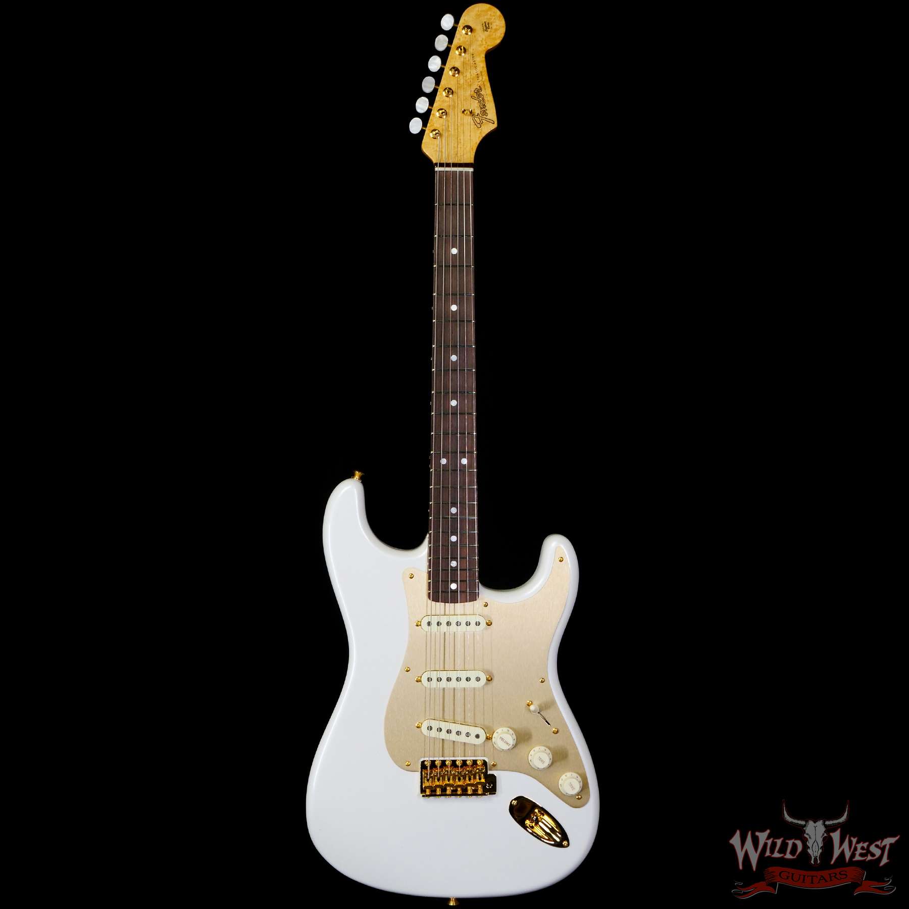 fendercs-75thstrat-nos-cz562107-c1__wwg.jpg Fender Custom Shop Limited Edition 75th Anniversary Stratocaster 5A Birdseye Maple Neck Rosewood Fingerboard NOS Diamond White Pearl - Image 3