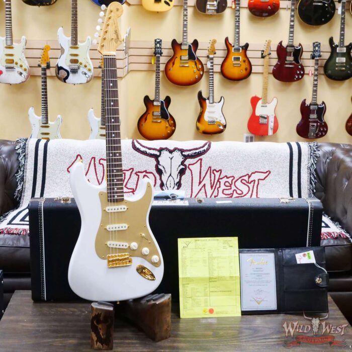 Fender Custom Shop Limited Edition 75th Anniversary Stratocaster 5A Birdseye Maple Neck Rosewood Fingerboard NOS Diamond White Pearl - Image 6
