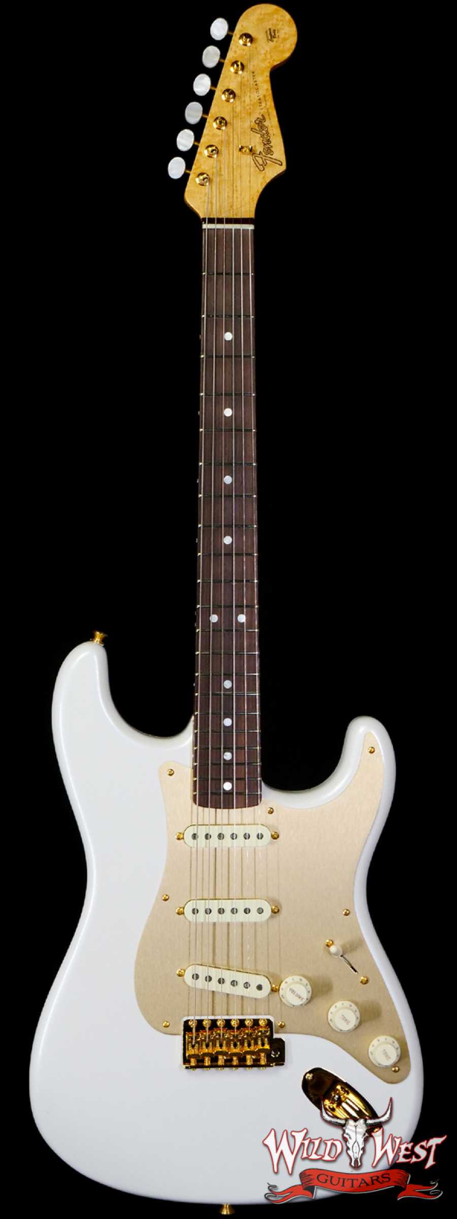 fendercs-75thstrat-nos-cz562107-main__wwg_large.jpg Fender Custom Shop Limited Edition 75th Anniversary Stratocaster 5A Birdseye Maple Neck Rosewood Fingerboard NOS Diamond White Pearl - Image 1